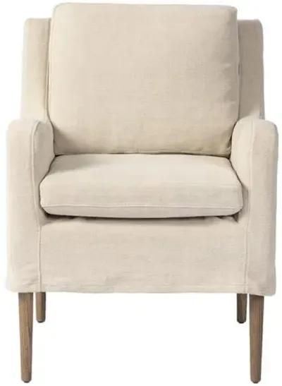 Aurelia Linen Slipcover Dining Chair - Amber Lewis x Four Hands - Beige