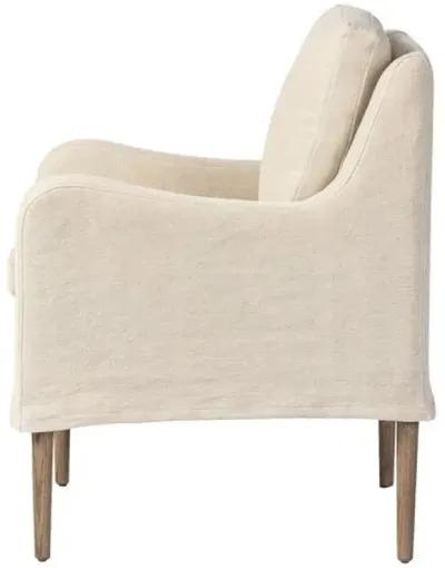 Aurelia Linen Slipcover Dining Chair - Amber Lewis x Four Hands - Beige