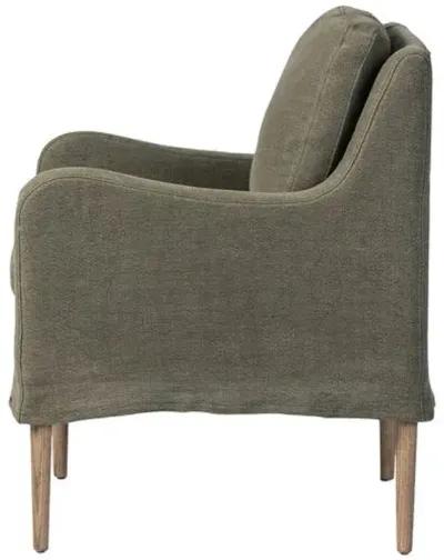 Aurelia Linen Slipcover Dining Chair - Amber Lewis x Four Hands - Green