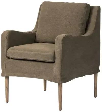 Aurelia Linen Slipcover Dining Chair - Amber Lewis x Four Hands - Brown