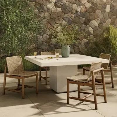 Avila 60" Outdoor Concrete Dining Table - Aged White - Amber Lewis x Four Hands