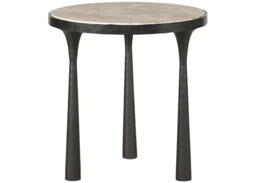 Billings Marble End Table - Amber Lewis x Four Hands - Gray