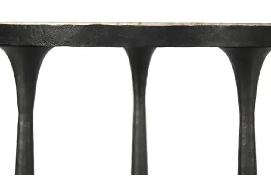 Billings Marble End Table - Amber Lewis x Four Hands - Gray