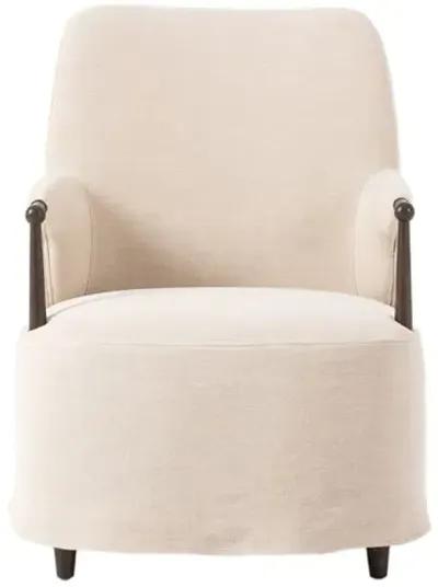 Brently Linen Slipcover Accent Chair - Amber Lewis x Four Hands - Beige, Comfortable, Durable