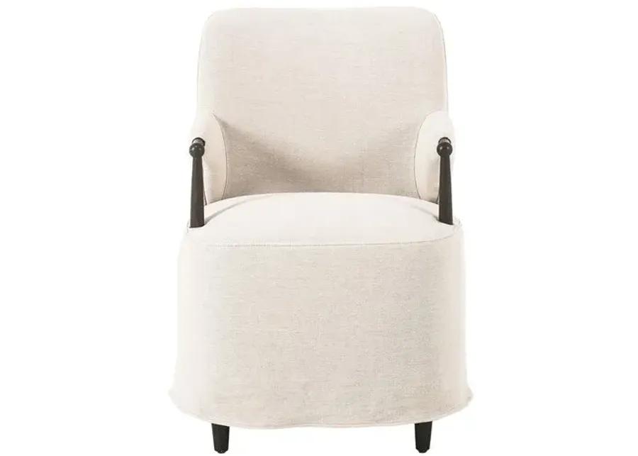 Brently Linen Slipcover Dining Chair - Amber Lewis x Four Hands - Beige