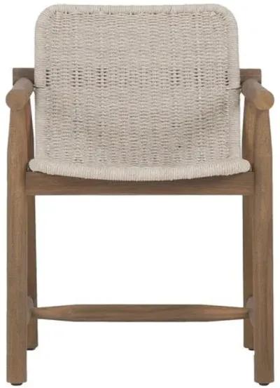 Dume Outdoor Teak Dining Armchair - Amber Lewis x Four Hands - White