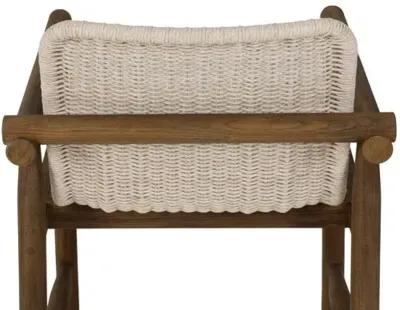 Dume Outdoor Teak Dining Armchair - Amber Lewis x Four Hands - White