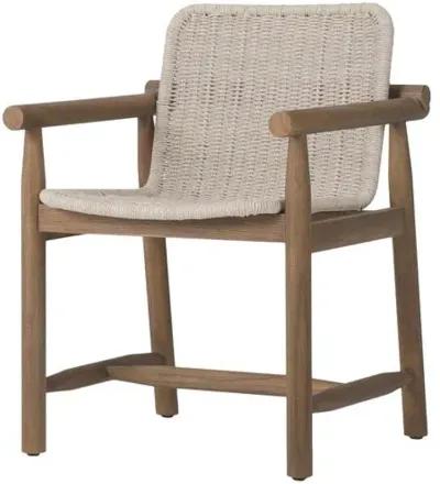 Dume Outdoor Teak Dining Armchair - Amber Lewis x Four Hands - White