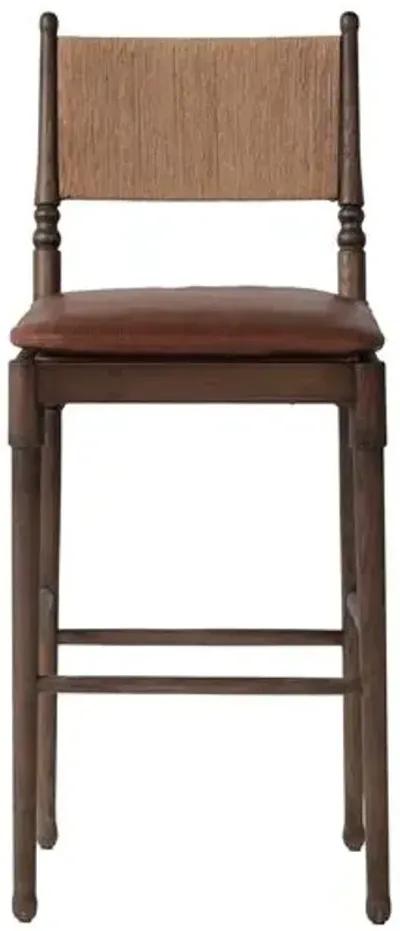 Fayth Bar Stool - Amber Lewis x Four Hands - Brown