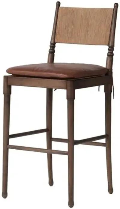 Fayth Bar Stool - Amber Lewis x Four Hands - Brown