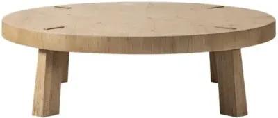 Sadira Round Oak Coffee Table - Amber Lewis x Four Hands - Brown