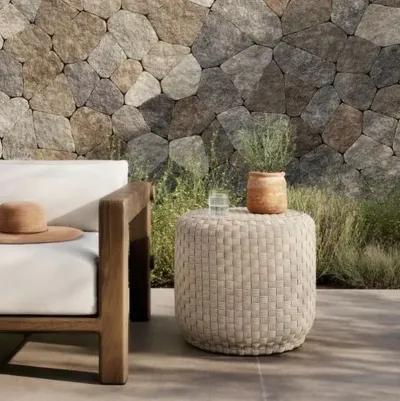 Venetia Outdoor End Table - Amber Lewis x Four Hands - White