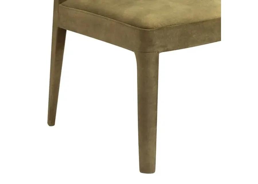 Lilith Velvet Dining Side Chair - Green - Tulsi Home