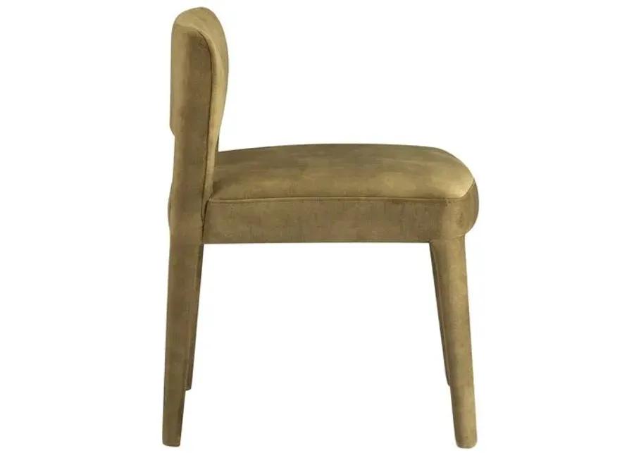 Lilith Velvet Dining Side Chair - Green - Tulsi Home