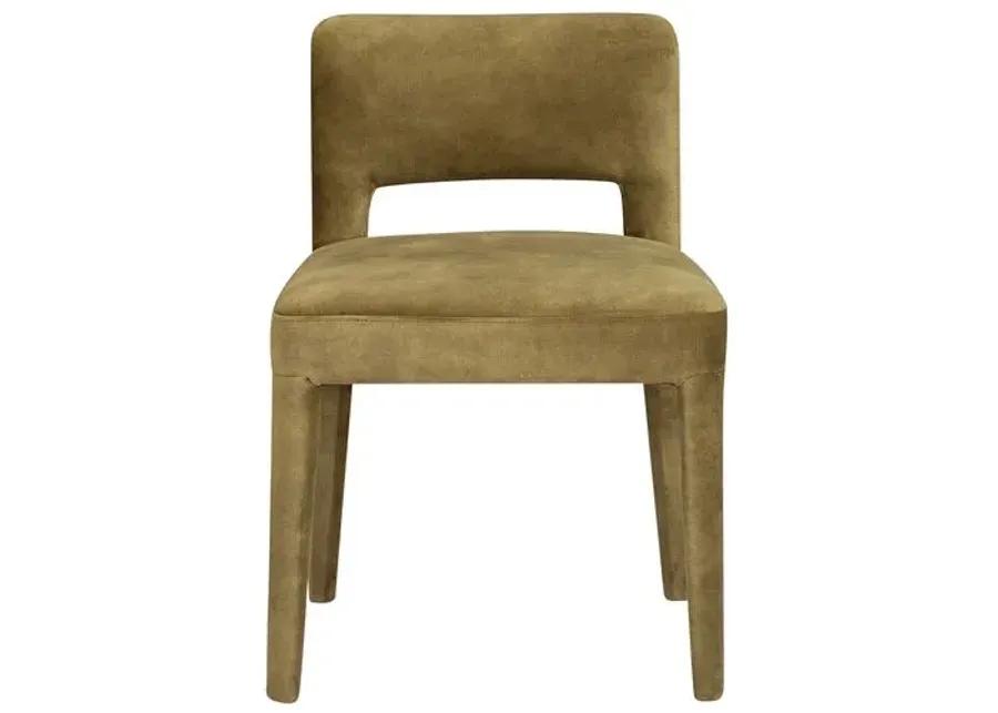 Lilith Velvet Dining Side Chair - Green - Tulsi Home