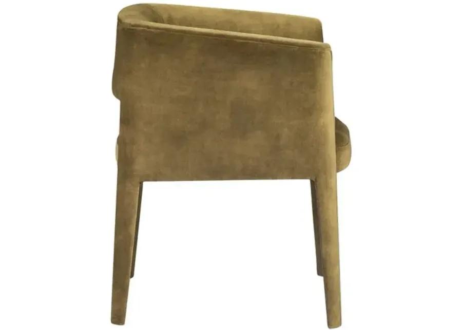 Lilith Velvet Dining Armchair - Green - Tulsi Home