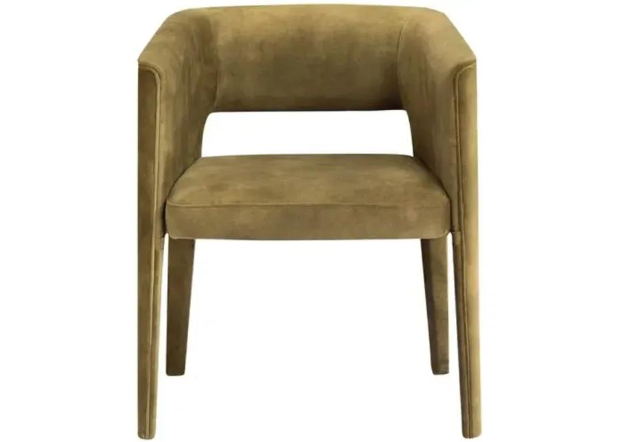 Lilith Velvet Dining Armchair - Green - Tulsi Home