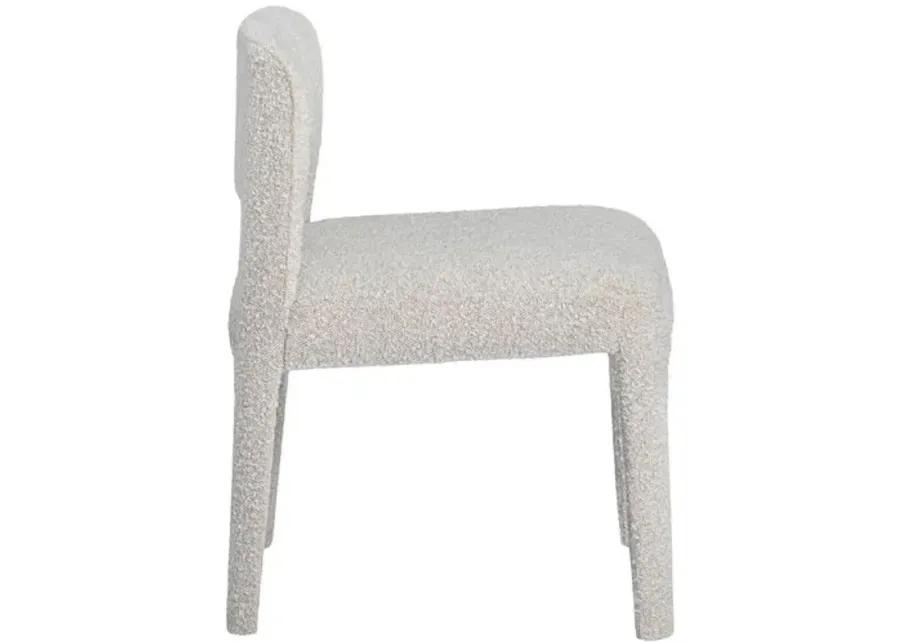 Lilith Boucle Dining Side Chair - White - Tulsi Home