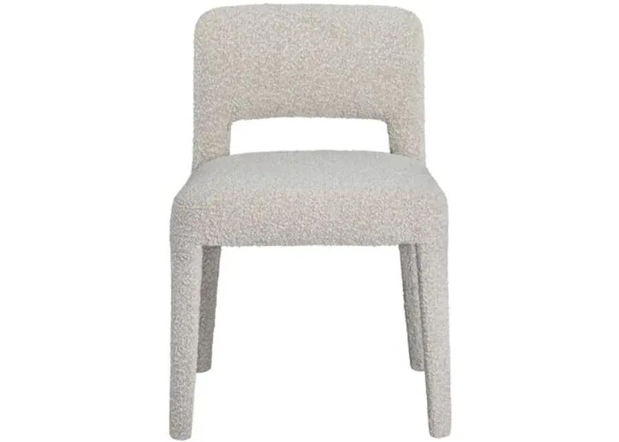 Lilith Boucle Dining Side Chair - White - Tulsi Home