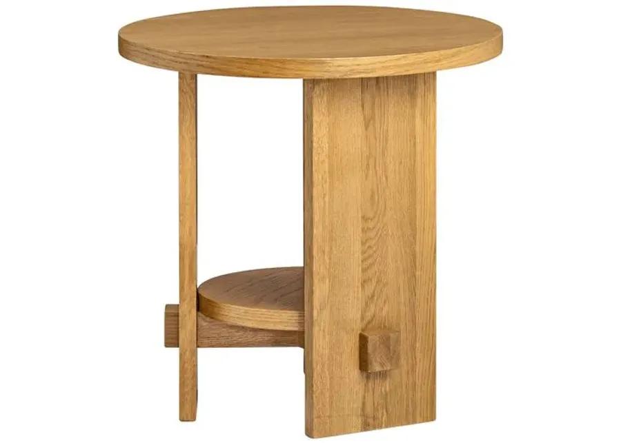 Federico Oak End Table - Honey - Tulsi Home - Brown