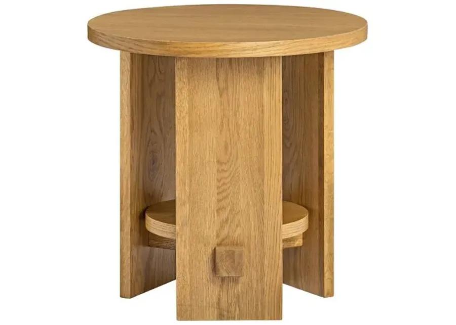 Federico Oak End Table - Honey - Tulsi Home - Brown