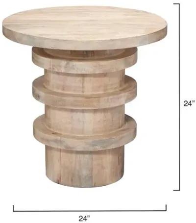 Revolve Wood Side Table - Jamie Young Co. - White