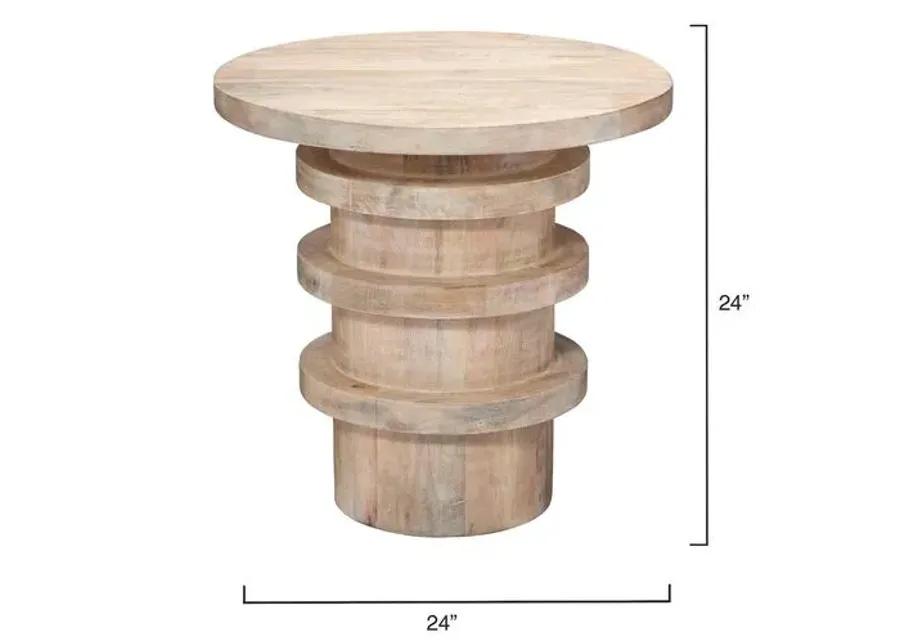 Revolve Wood Side Table - Jamie Young Co. - White