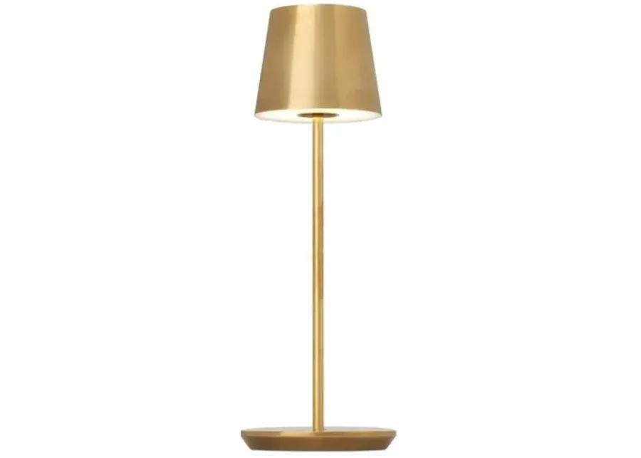 Visual Comfort - Nevis Indoor/Outdoor Accent Rechargeable Table Lamp - Gold