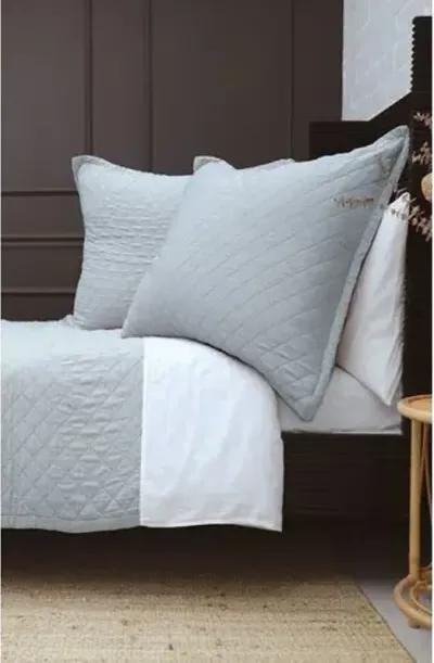 Monaco Bamboo Sateen Coverlet - Pom Pom at Home - Gray