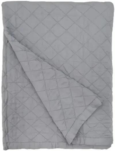 Monaco Bamboo Sateen Coverlet - Pom Pom at Home - Gray