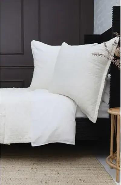 Monaco Bamboo Sateen Coverlet - Pom Pom at Home - Ivory