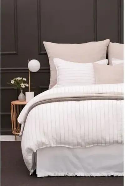 Audrey Cotton Percale Bedskirt - White - Pom Pom at Home