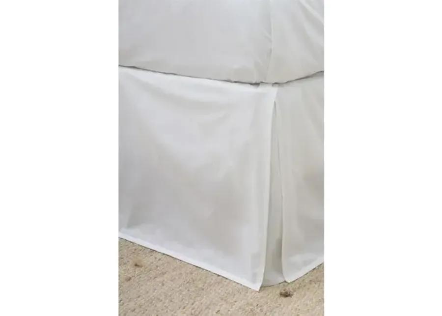 Paneled Cotton Sateen Bedskirt - White - Pom Pom at Home