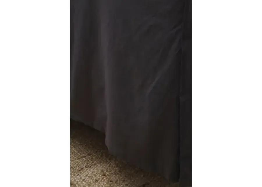 Paneled Crinkled Cotton Bedskirt - Pom Pom at Home - Black