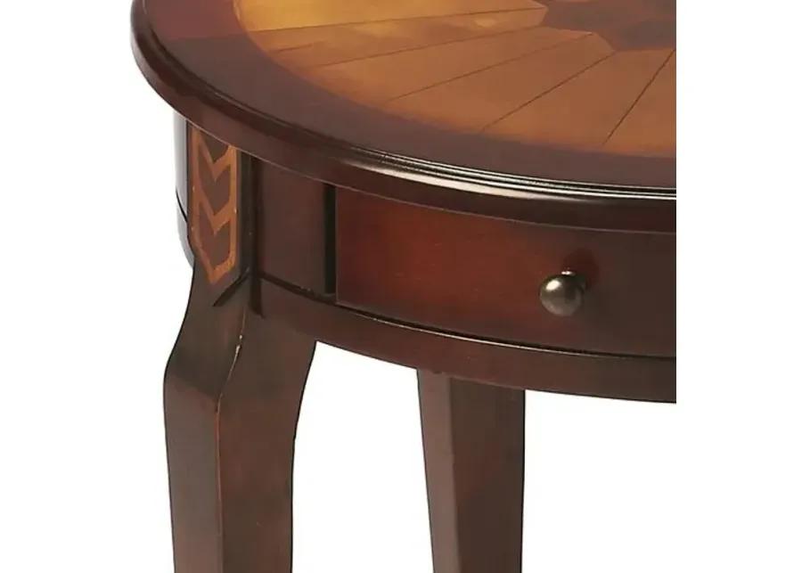 Ruth 1-Drawer Side Table - Brown