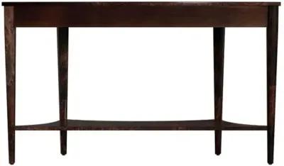 Fletcher Demilune Console Table - Brown