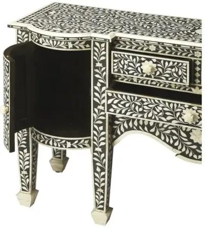 Scarla Bone Inlay 57" Buffet - Black/White