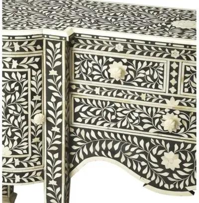 Scarla Bone Inlay 57" Buffet - Black/White