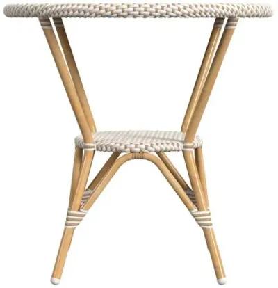 Kye Rattan Outdoor Round Bistro Table - Beige