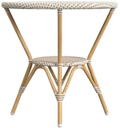 Kye Rattan Outdoor Round Bistro Table - Beige