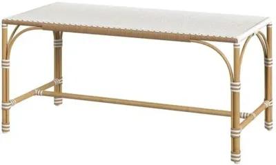 Kye Rattan Outdoor Rectangular Dining Bench - Beige