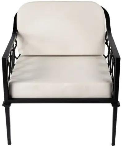 Mariza Iron Outdoor Lounge Chair - Black