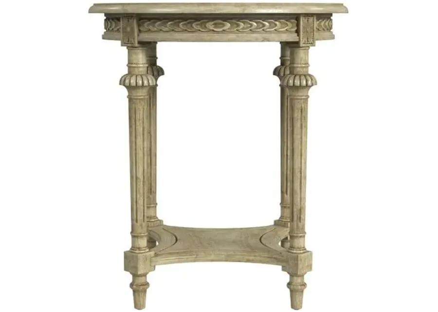 Coraline Round End Table - Beige