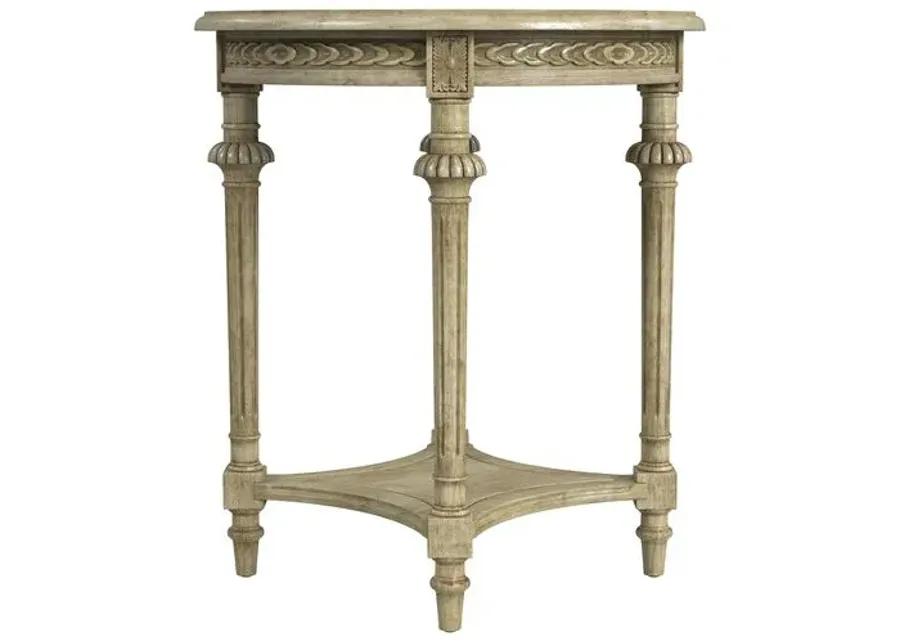 Coraline Round End Table - Beige