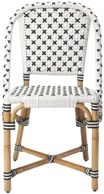 Cape Rattan Side Chair - Black