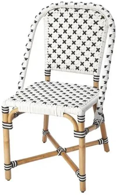 Cape Rattan Side Chair - Black