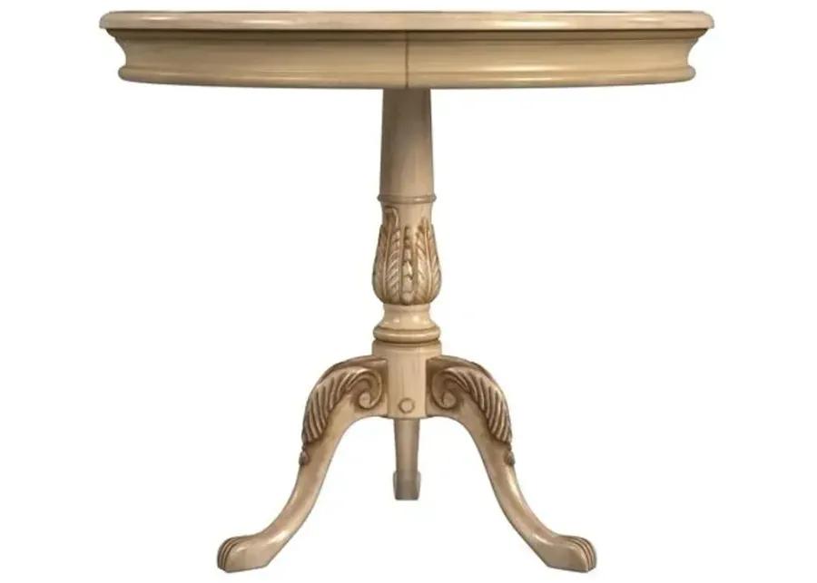 Tina Round Pedestal Foyer/Bistro Table - Beige