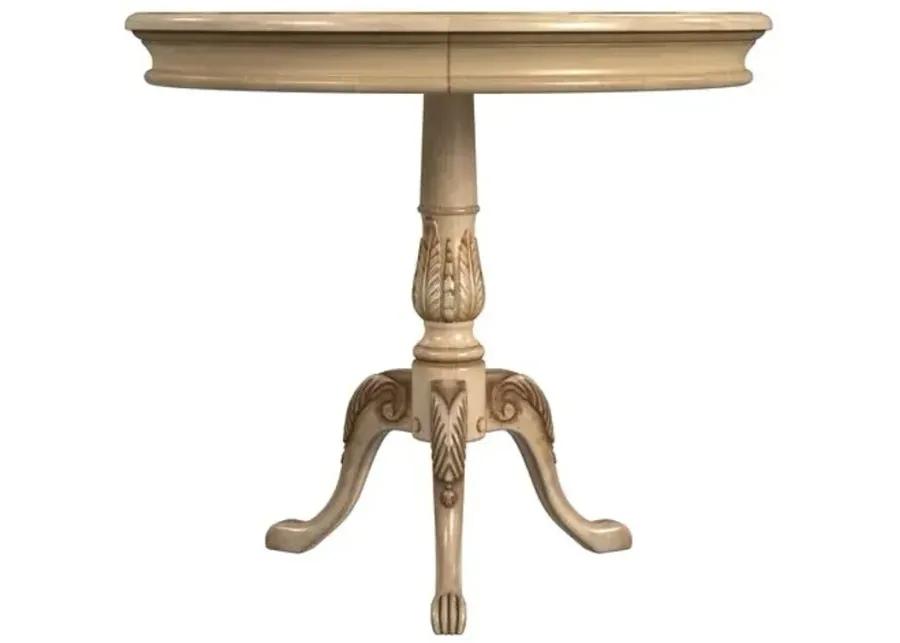 Tina Round Pedestal Foyer/Bistro Table - Beige