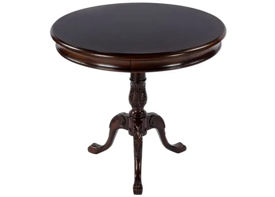 Tina Round Pedestal Foyer/Bistro Table - Brown