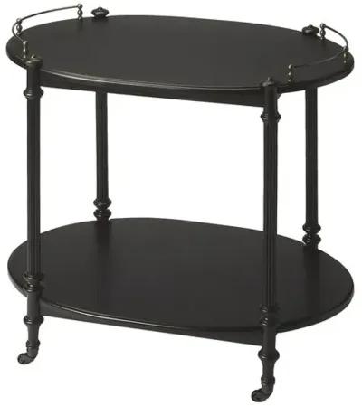 Rachel 2-Tier Bar Cart - Handcrafted - Black